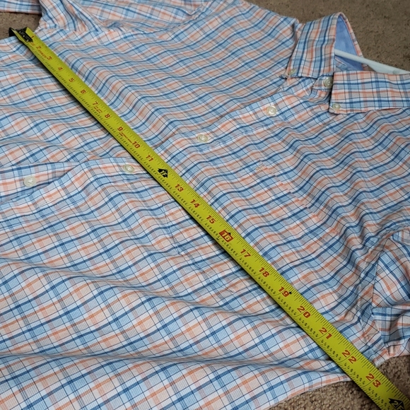 Mens izod blue orange szM lightweight button down - Picture 3 of 6
